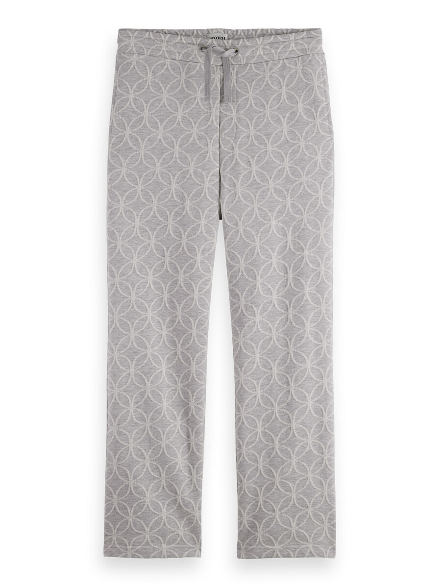 jacquard terry relaxed straight fit sweatpant