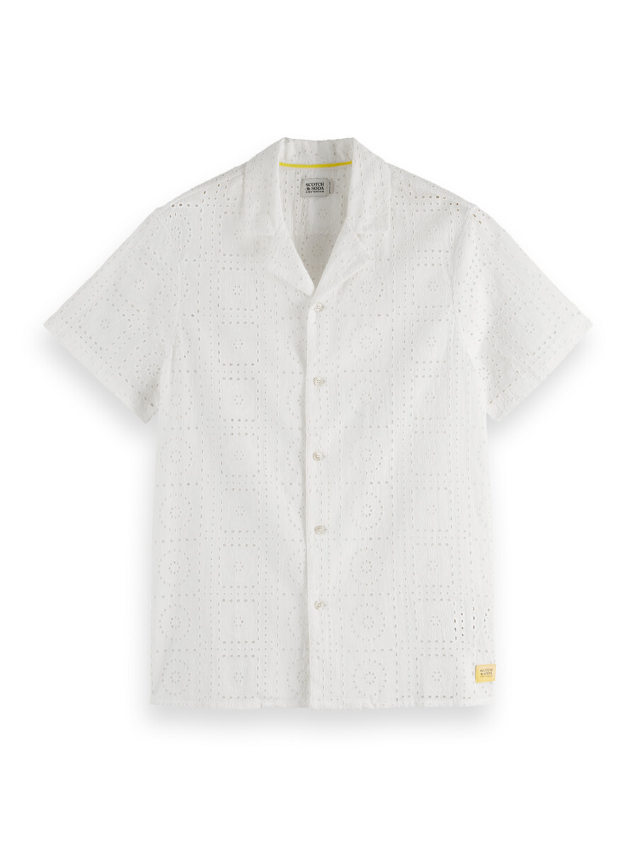 relaxed fit broderie anglaise shirt