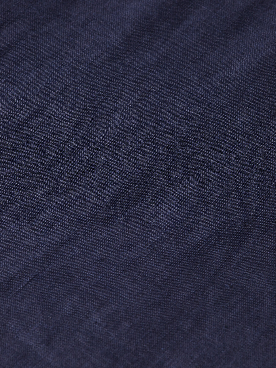 essentials — linen stand up collar shirt