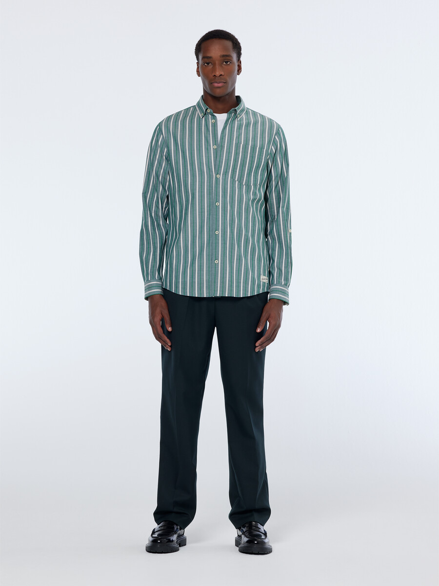 regular fit dobby stripe shirt
