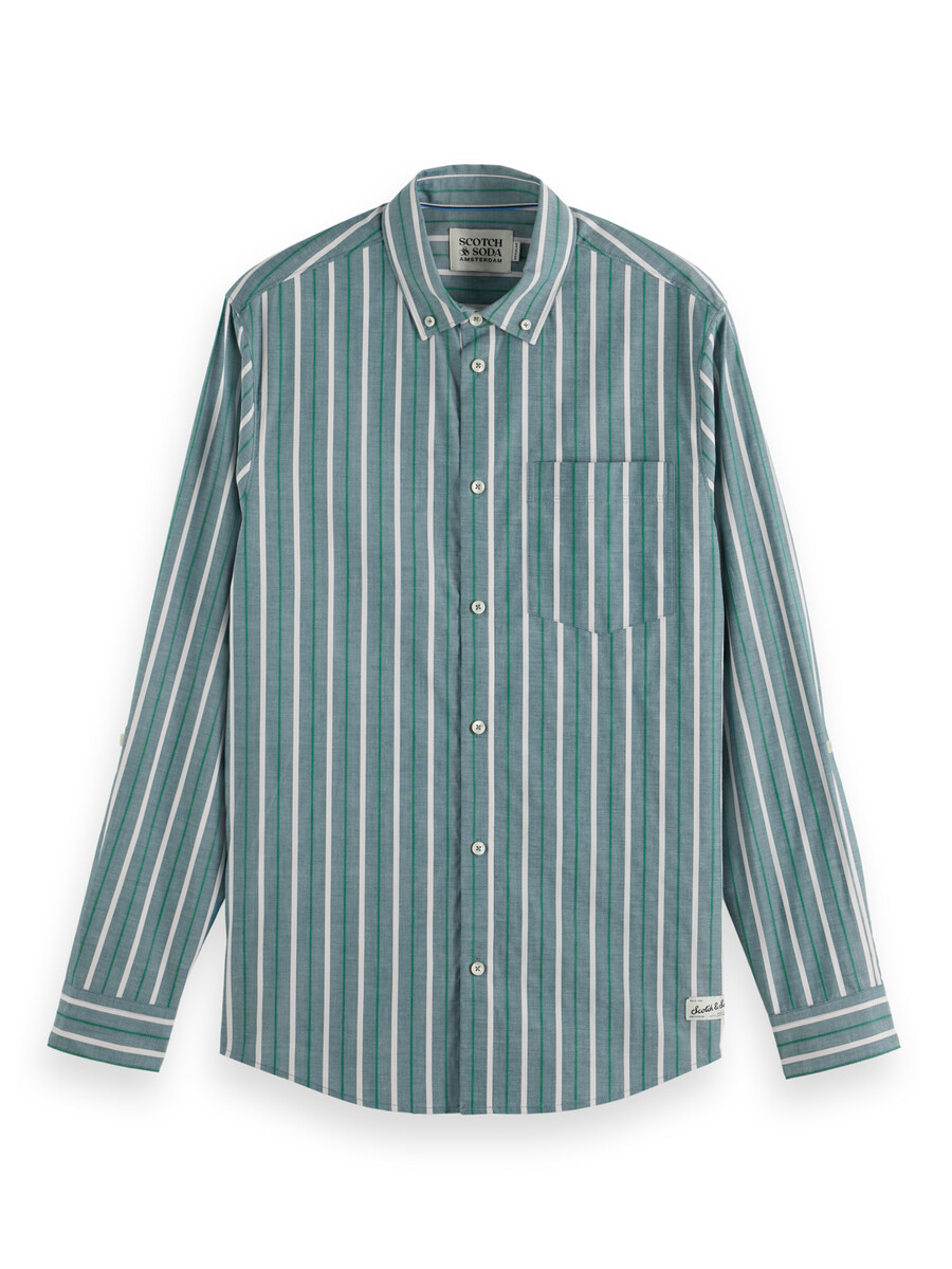 regular fit dobby stripe shirt