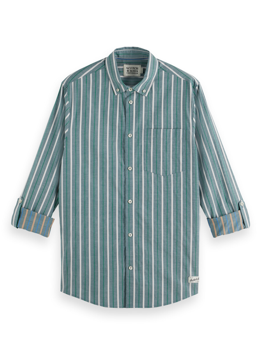 regular fit dobby stripe shirt