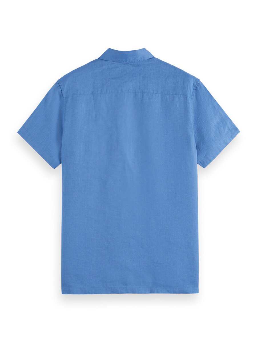 regular fit short sleeve linen shirt