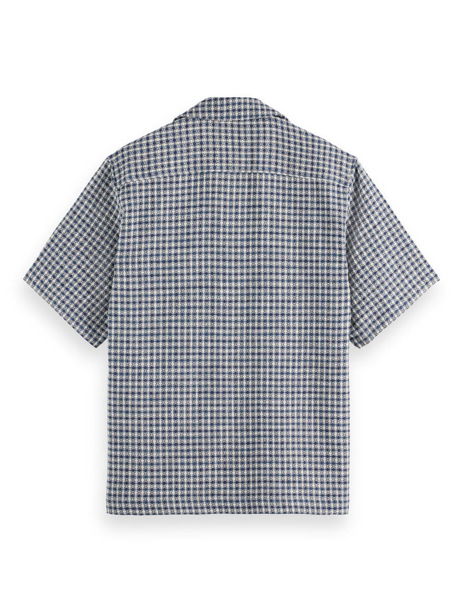 jacquard relaxed fit short sleeve shirt
