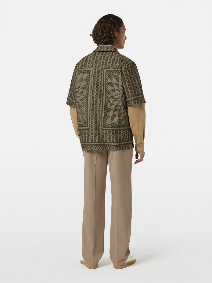 relaxed fit placed print shirt