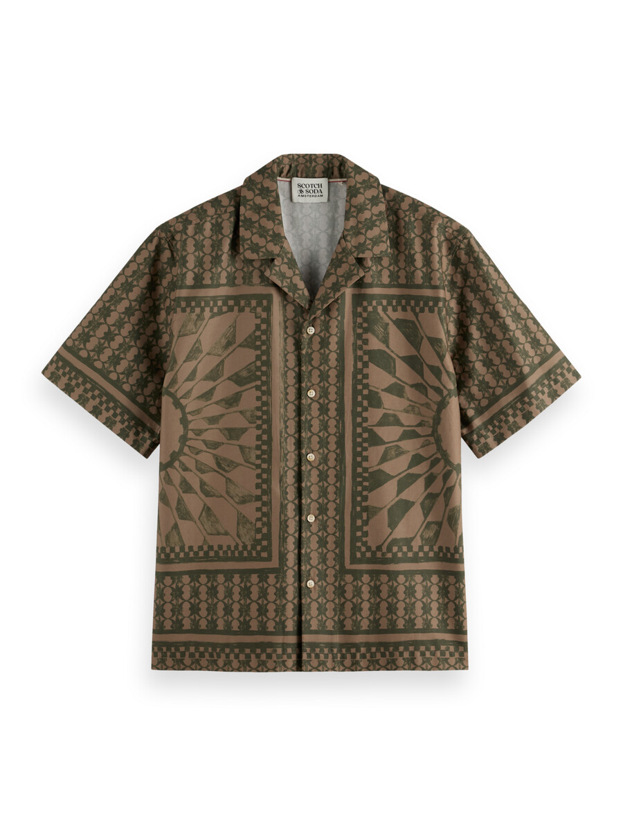 relaxed fit placed print shirt