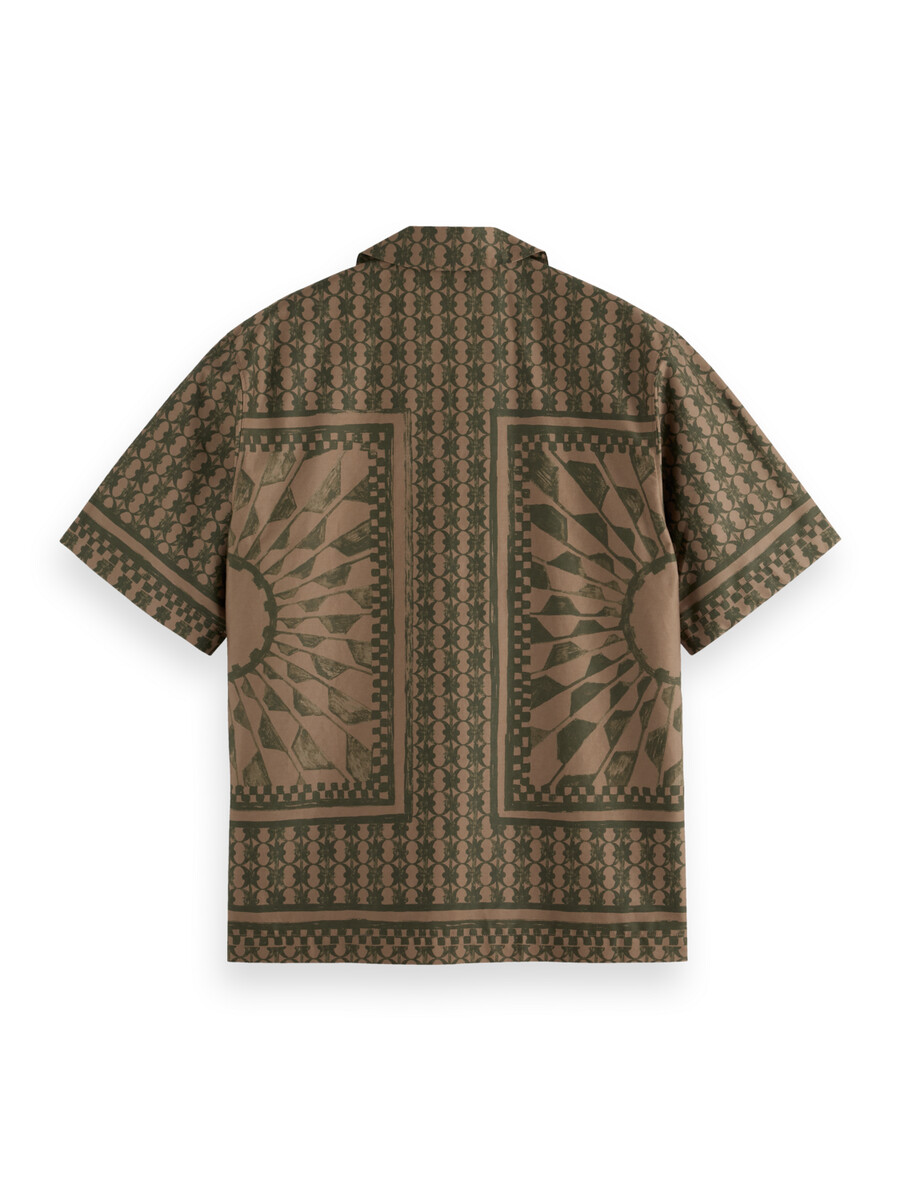 relaxed fit placed print shirt