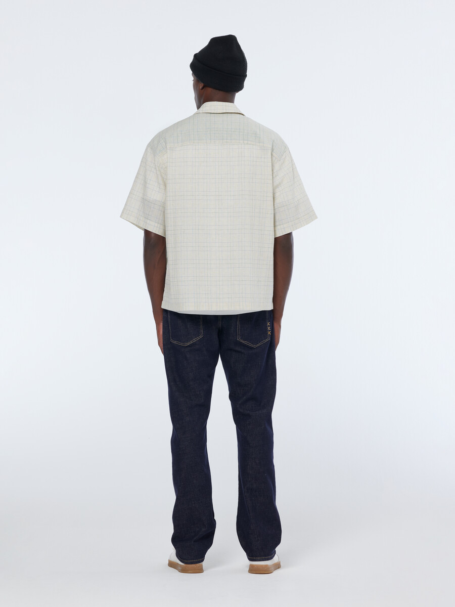 relaxed fit yarn-dyed check shirt