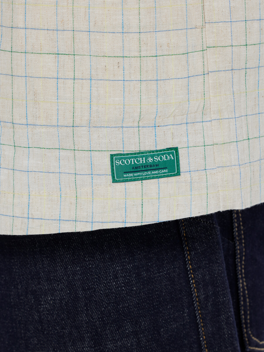 relaxed fit yarn-dyed check shirt
