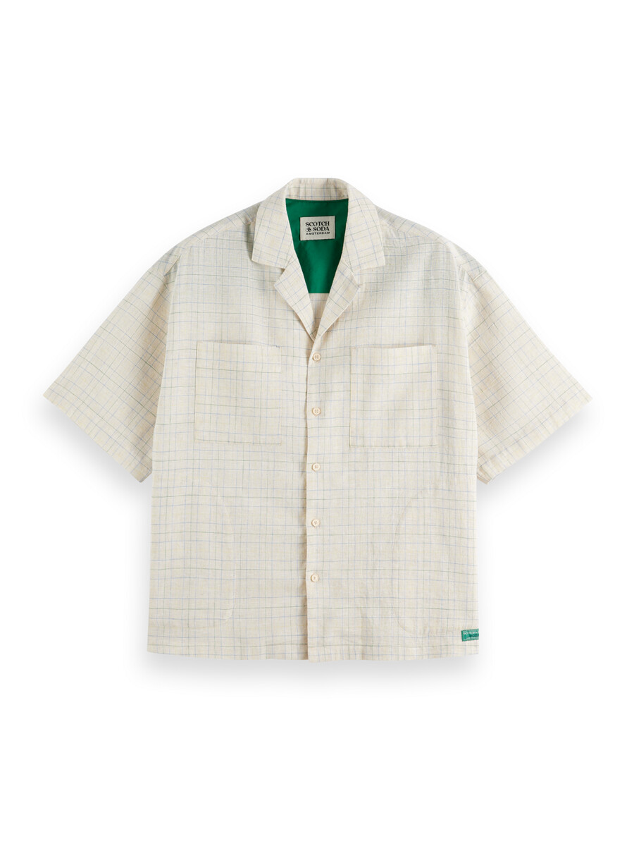 relaxed fit yarn-dyed check shirt