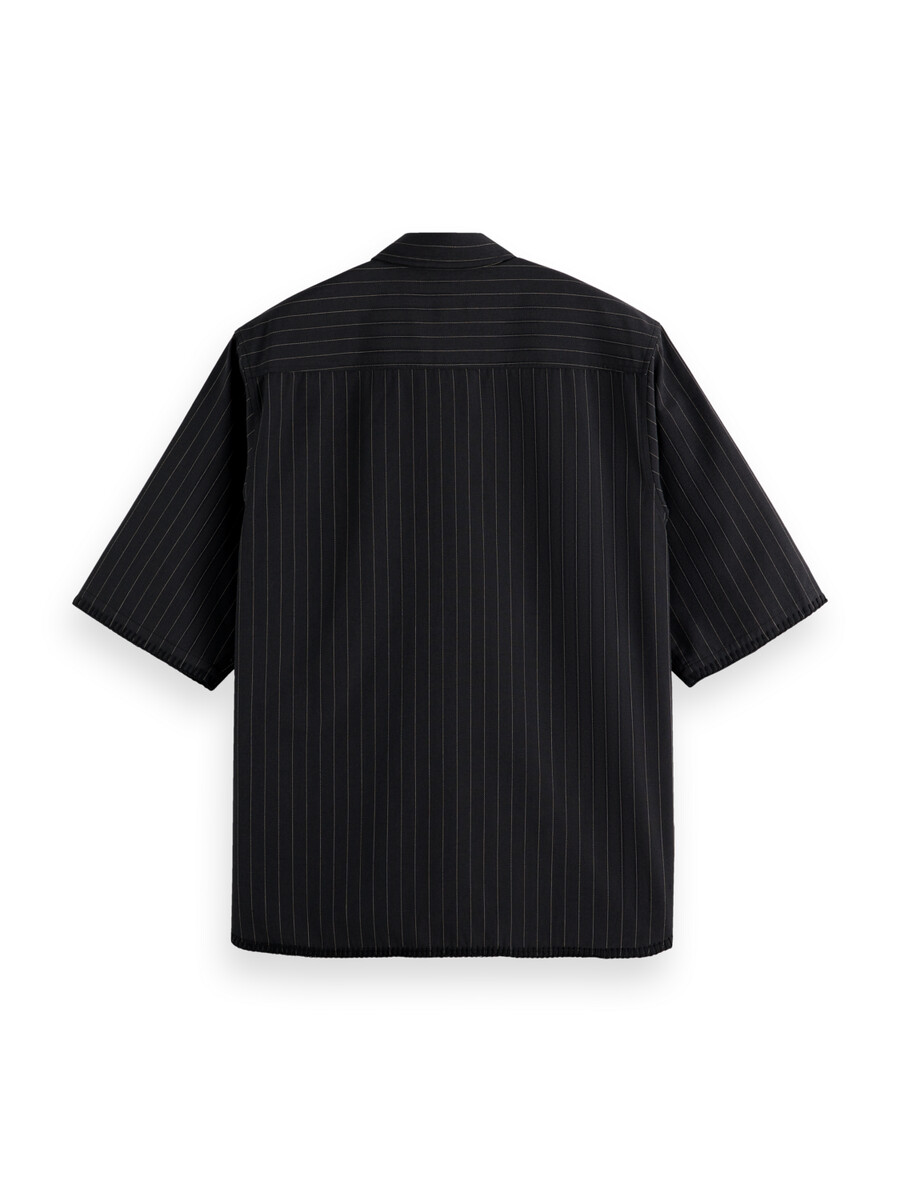 pinstripe tailored baseball shirt