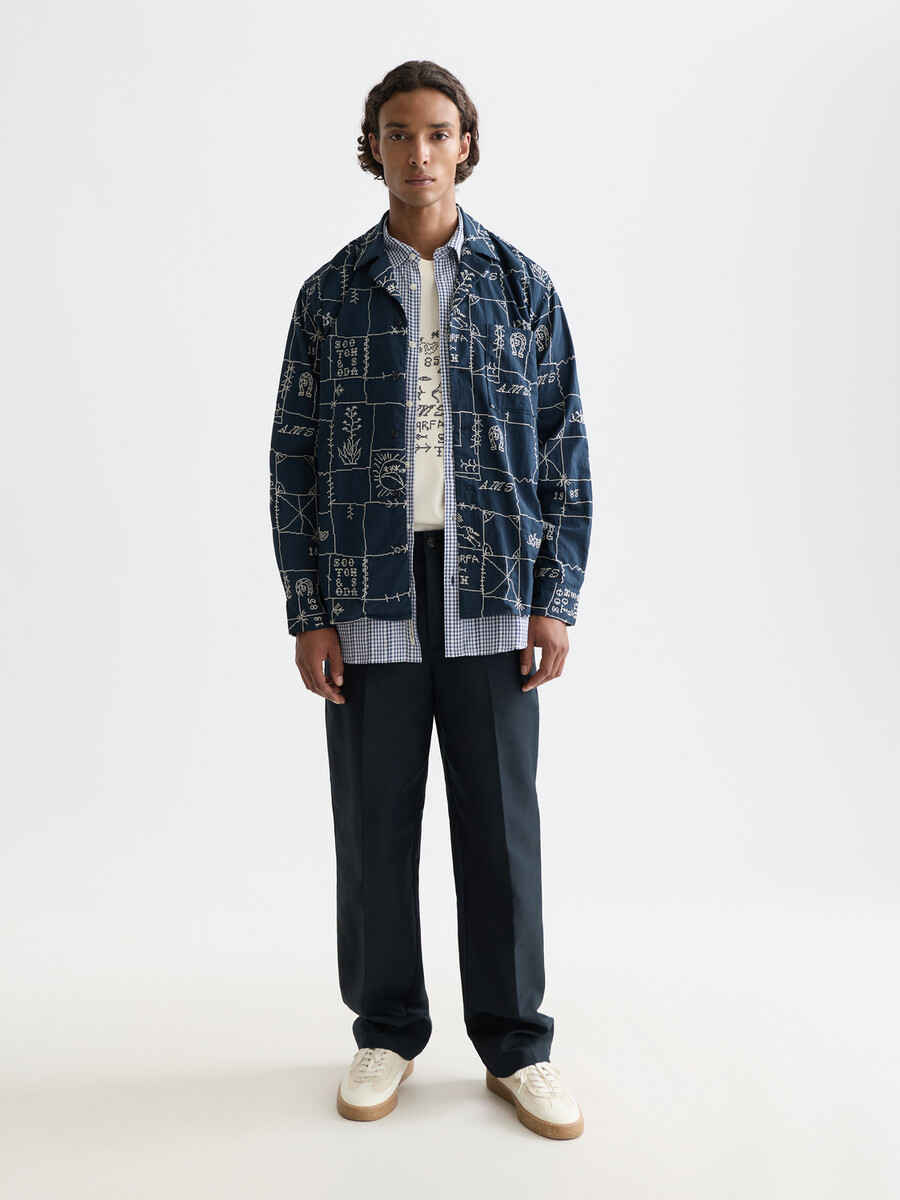 allover embroidered shirt