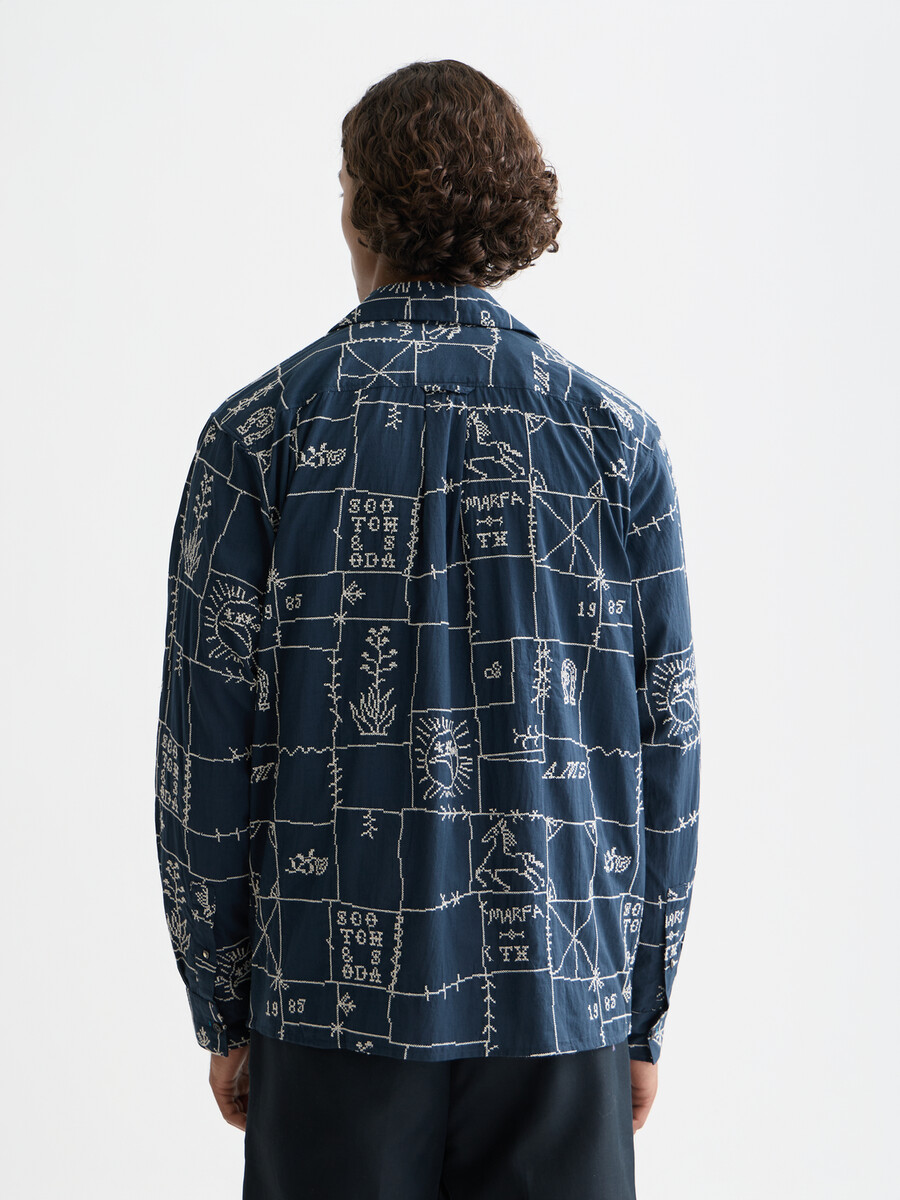allover embroidered shirt
