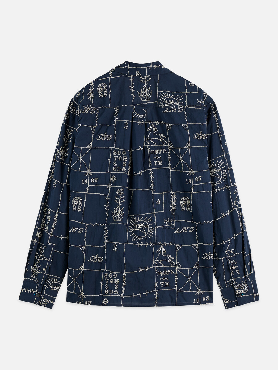 allover embroidered shirt