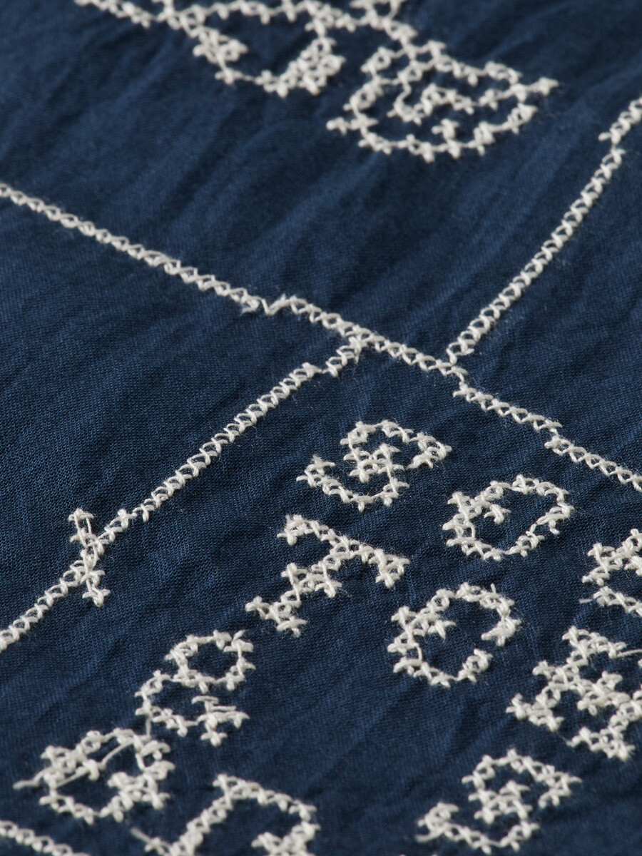 allover embroidered shirt