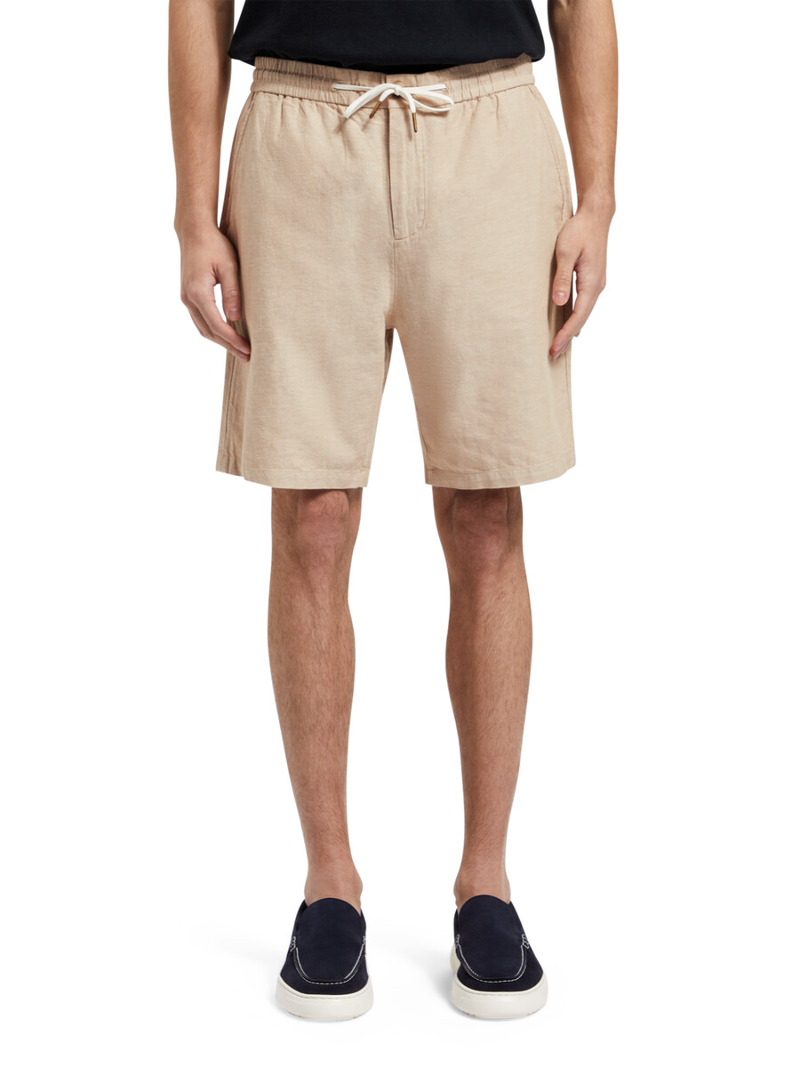 fave cotton-linen twill bermuda