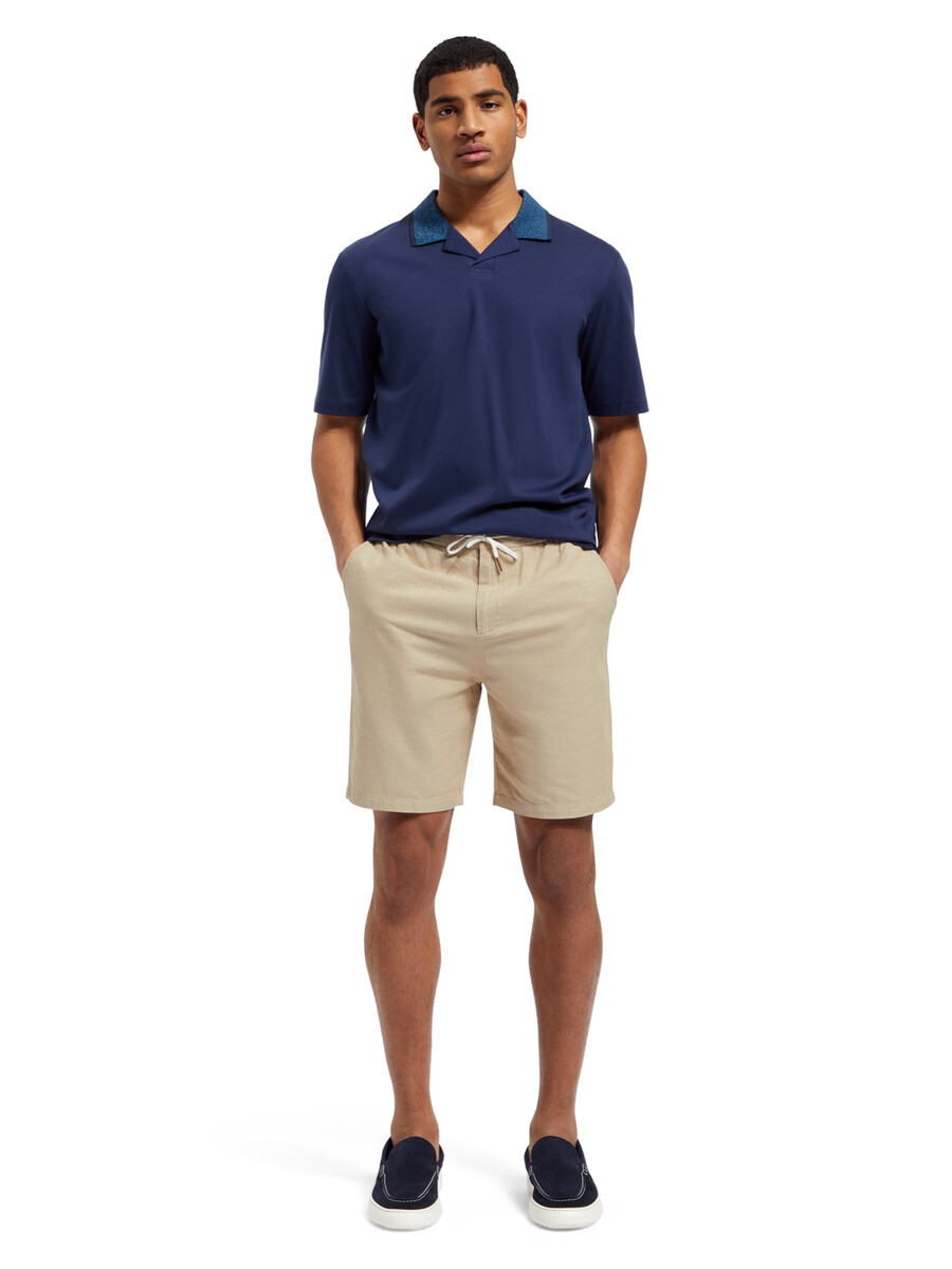 fave cotton-linen twill bermuda
