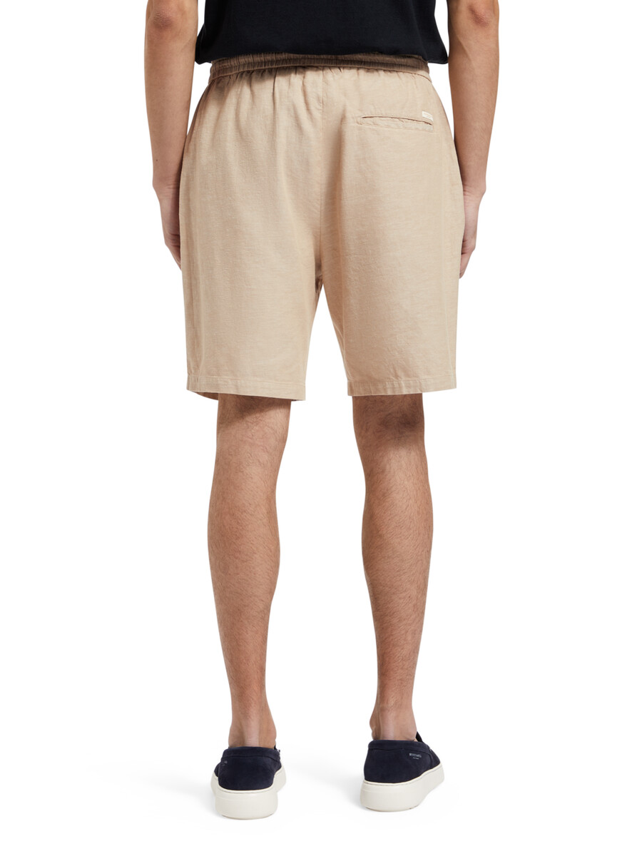 fave cotton-linen twill bermuda