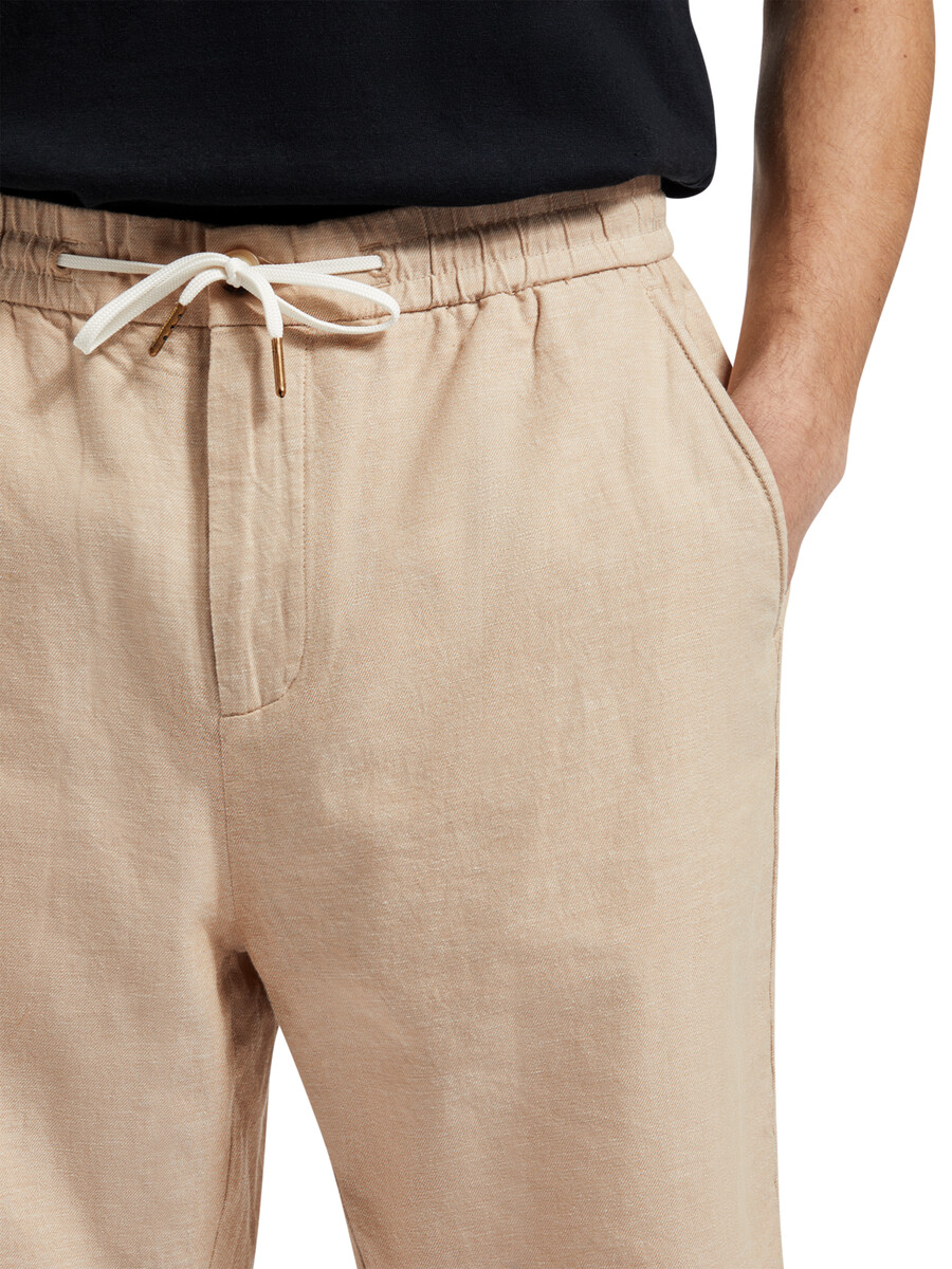 fave cotton-linen twill bermuda