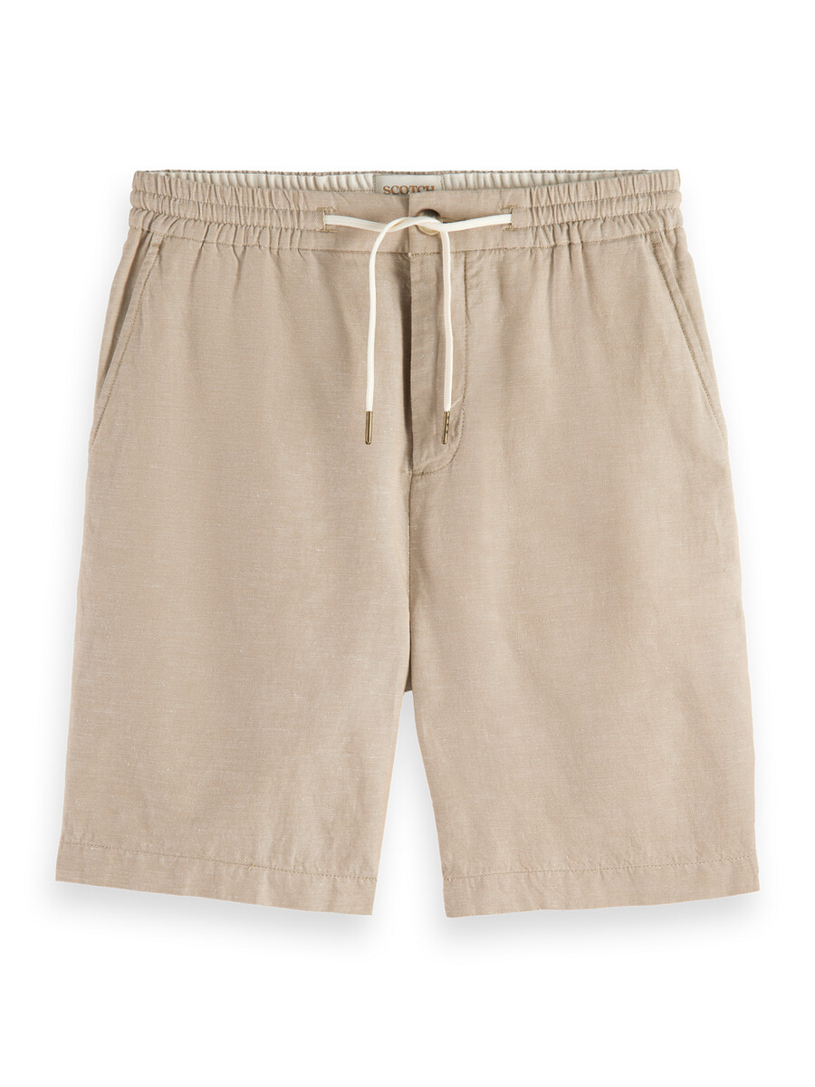 fave cotton-linen twill bermuda