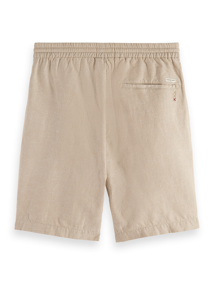 fave cotton-linen twill bermuda