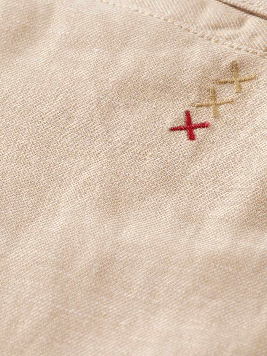 fave cotton-linen twill bermuda