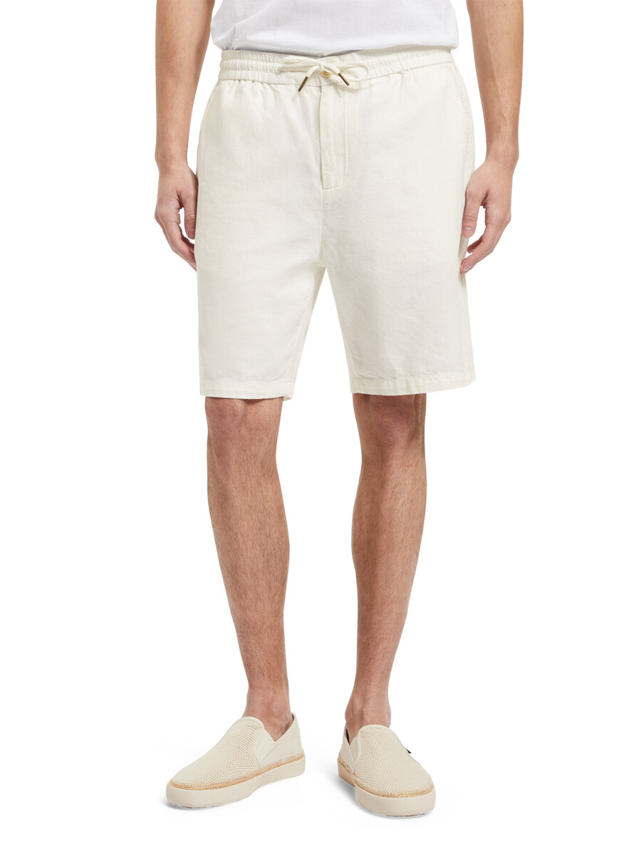fave cotton-linen twill bermuda