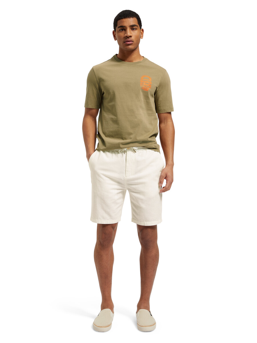 fave cotton-linen twill bermuda