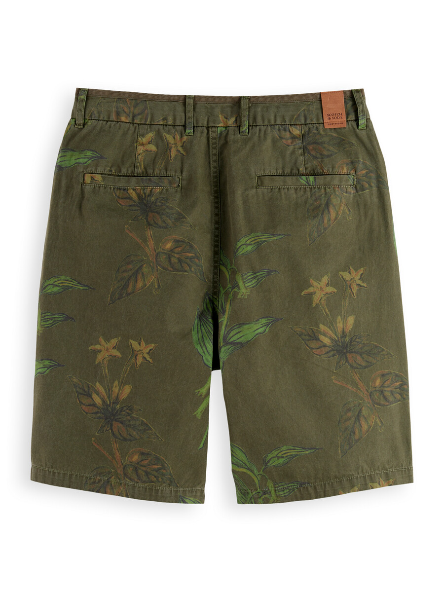 printed cotton relaxed fit short