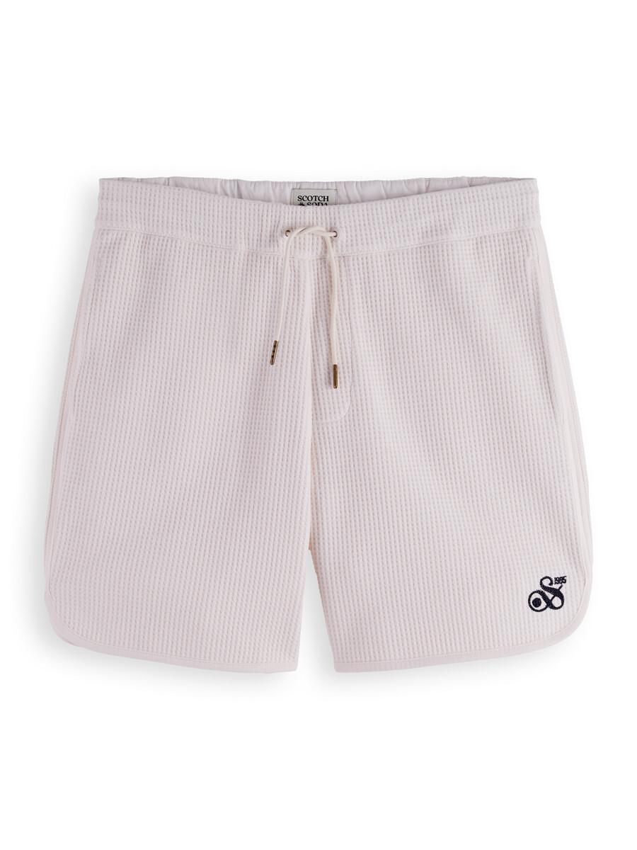 relaxed fit sporty waffle bermuda short