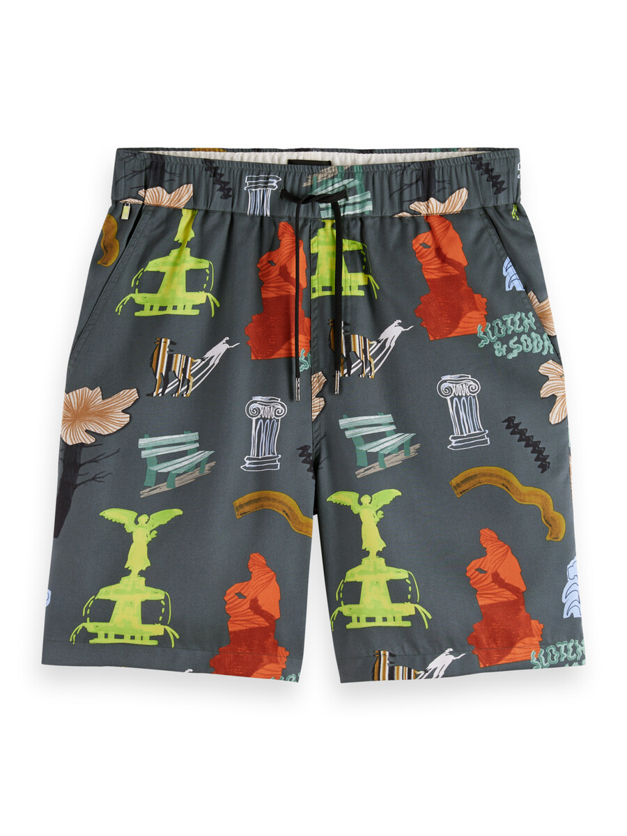 fave park printed relaxed fit bermuda short