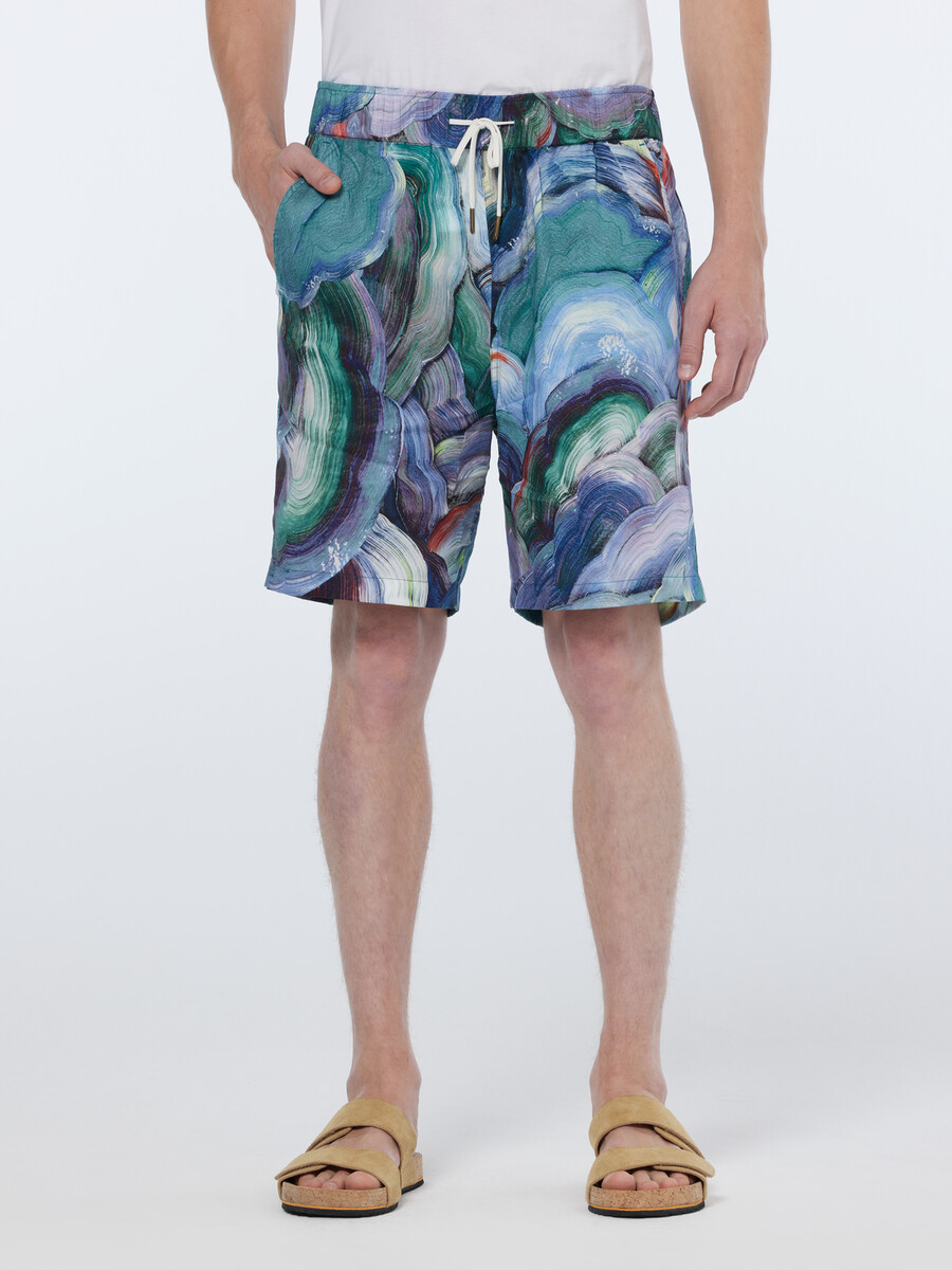 fave abstract print relaxed fit bermuda short