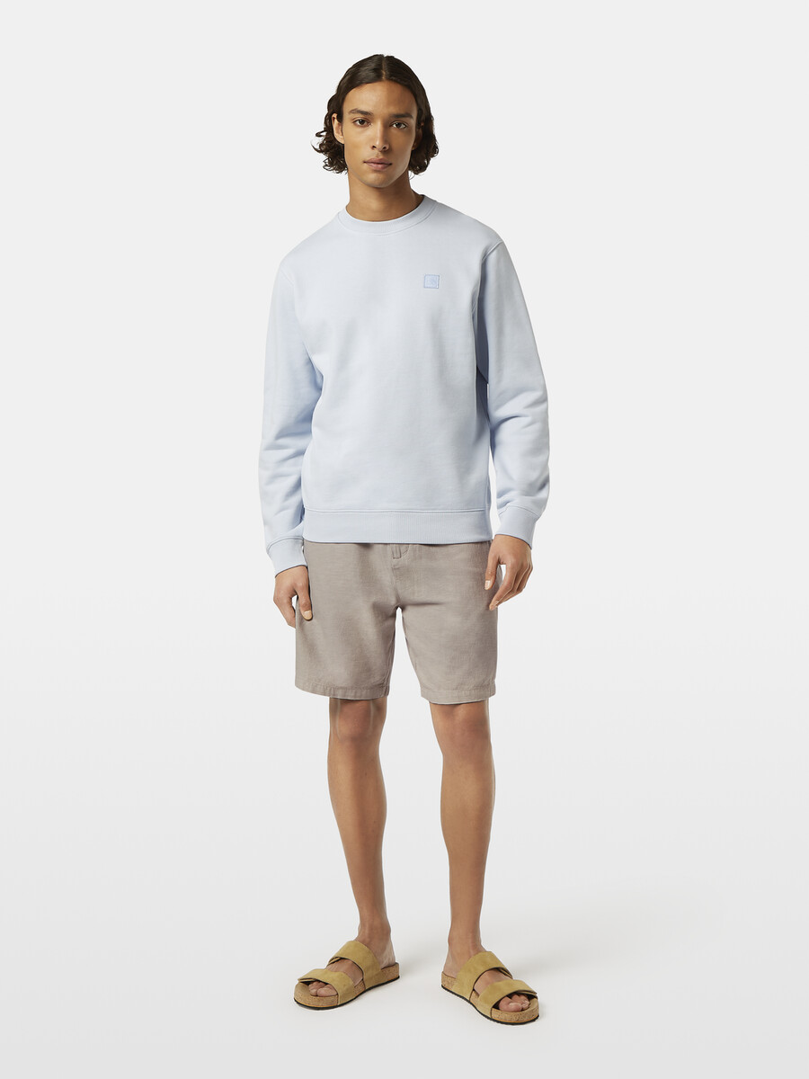 fave cotton-linen twill bermuda