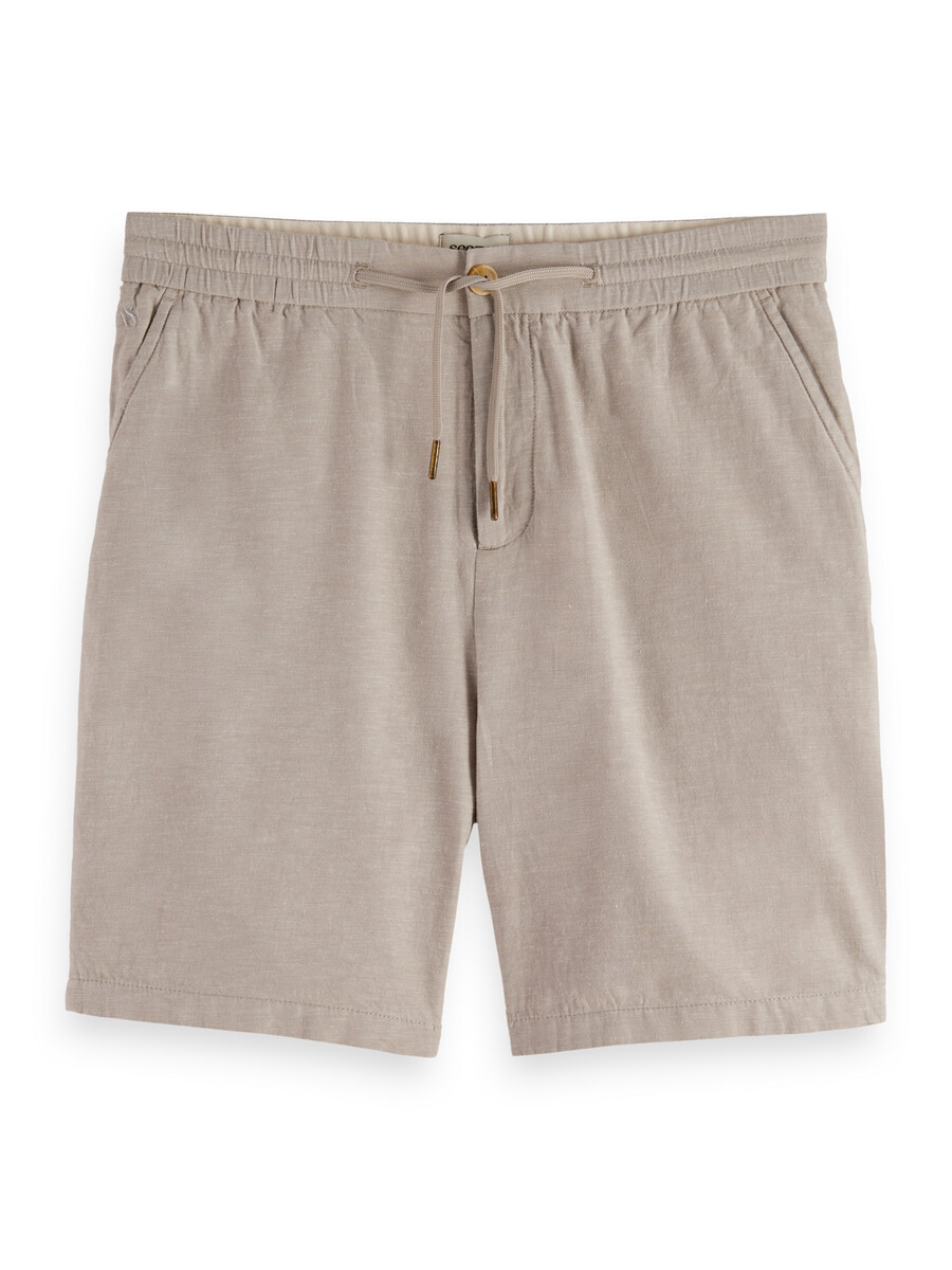 fave cotton-linen twill bermuda
