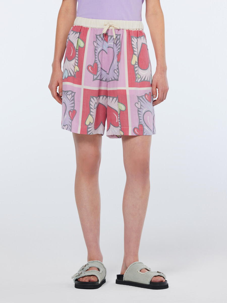scotch soda x burton morris heart printed short