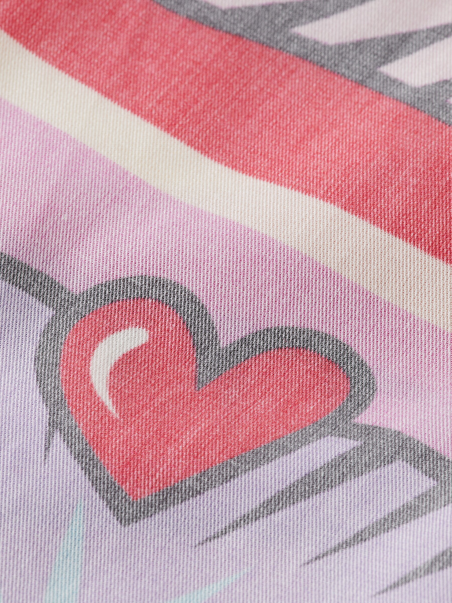 scotch soda x burton morris heart printed short