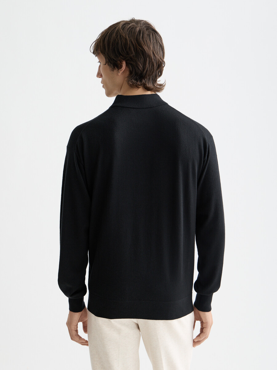 essentials — drop shoulder mock neck pullover