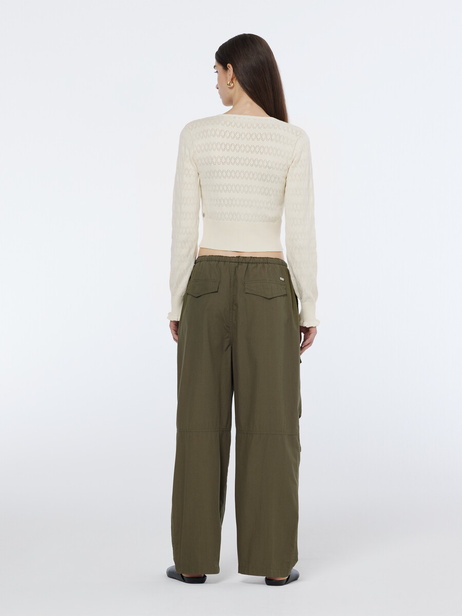 pointelle stitch cardigan