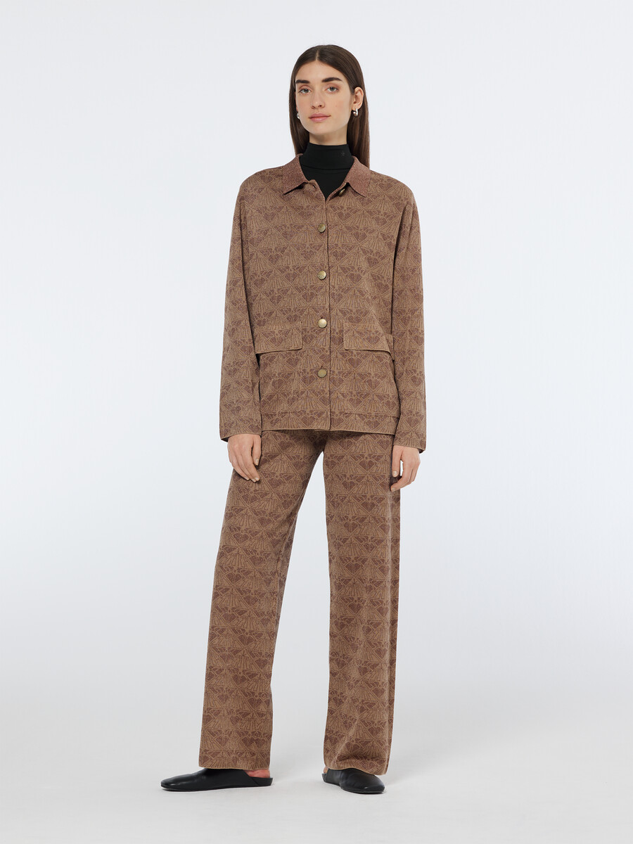 monogram jacquard knit jacket