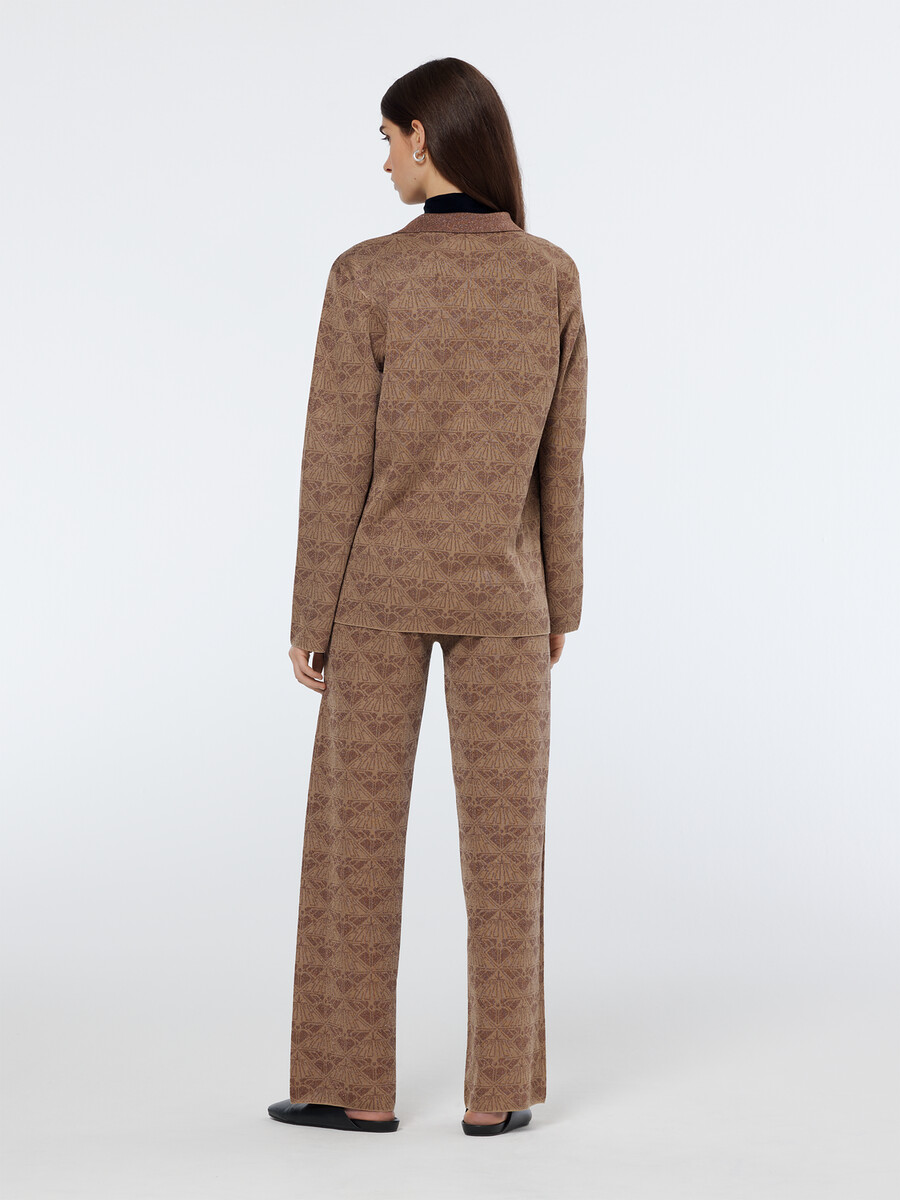 monogram jacquard knit jacket