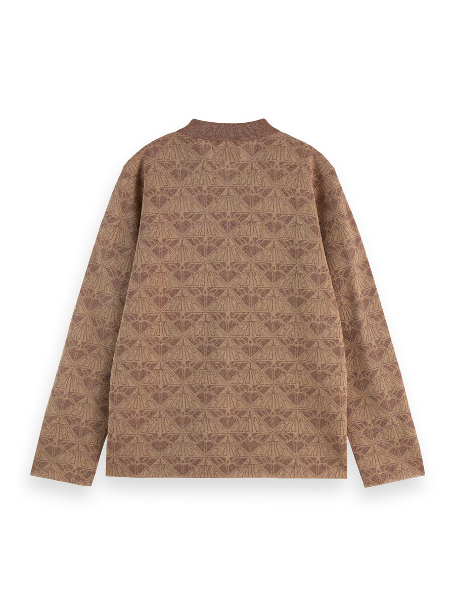 monogram jacquard knit jacket