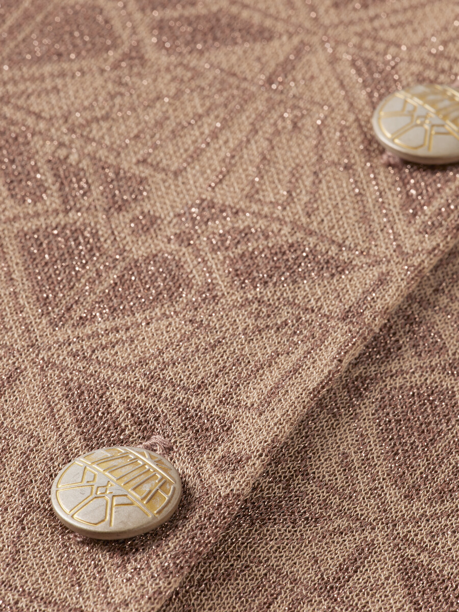monogram jacquard knit jacket