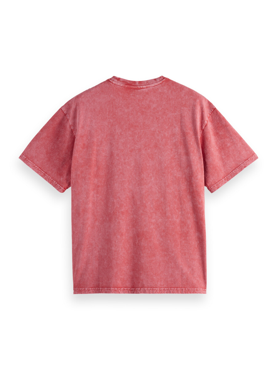 washed relaxed fit front pocket t-shirt