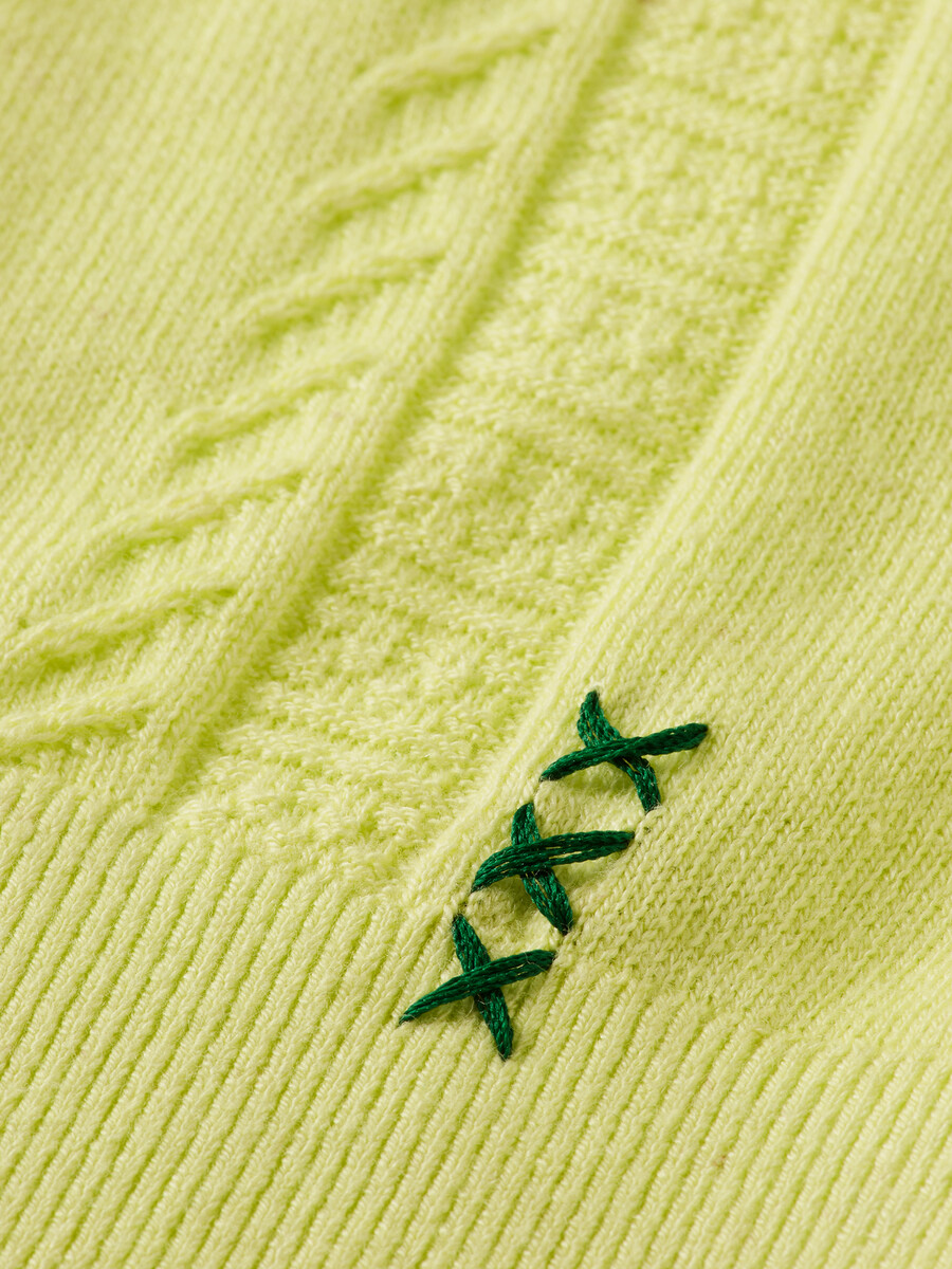 v-neck relaxed fit knit polo