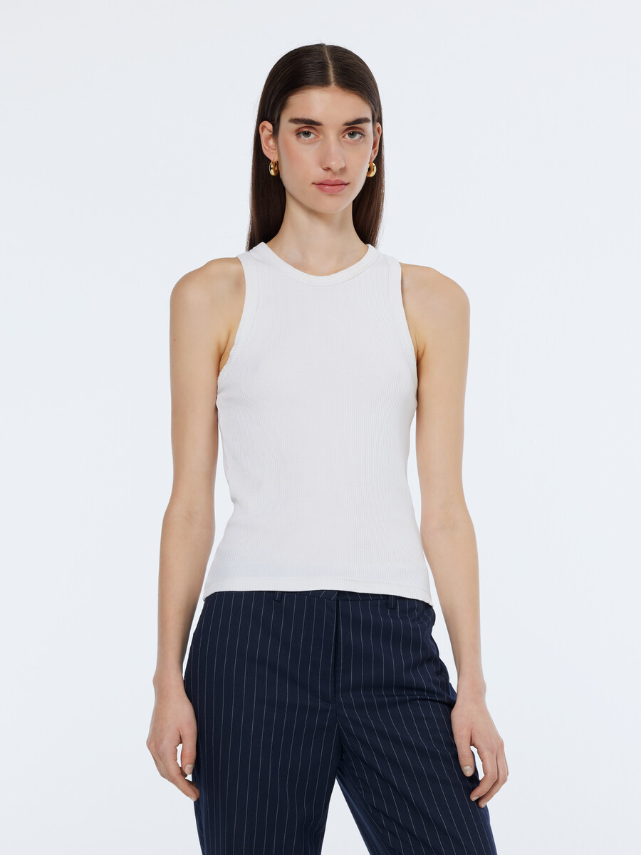 essentials — ribbed racer tank