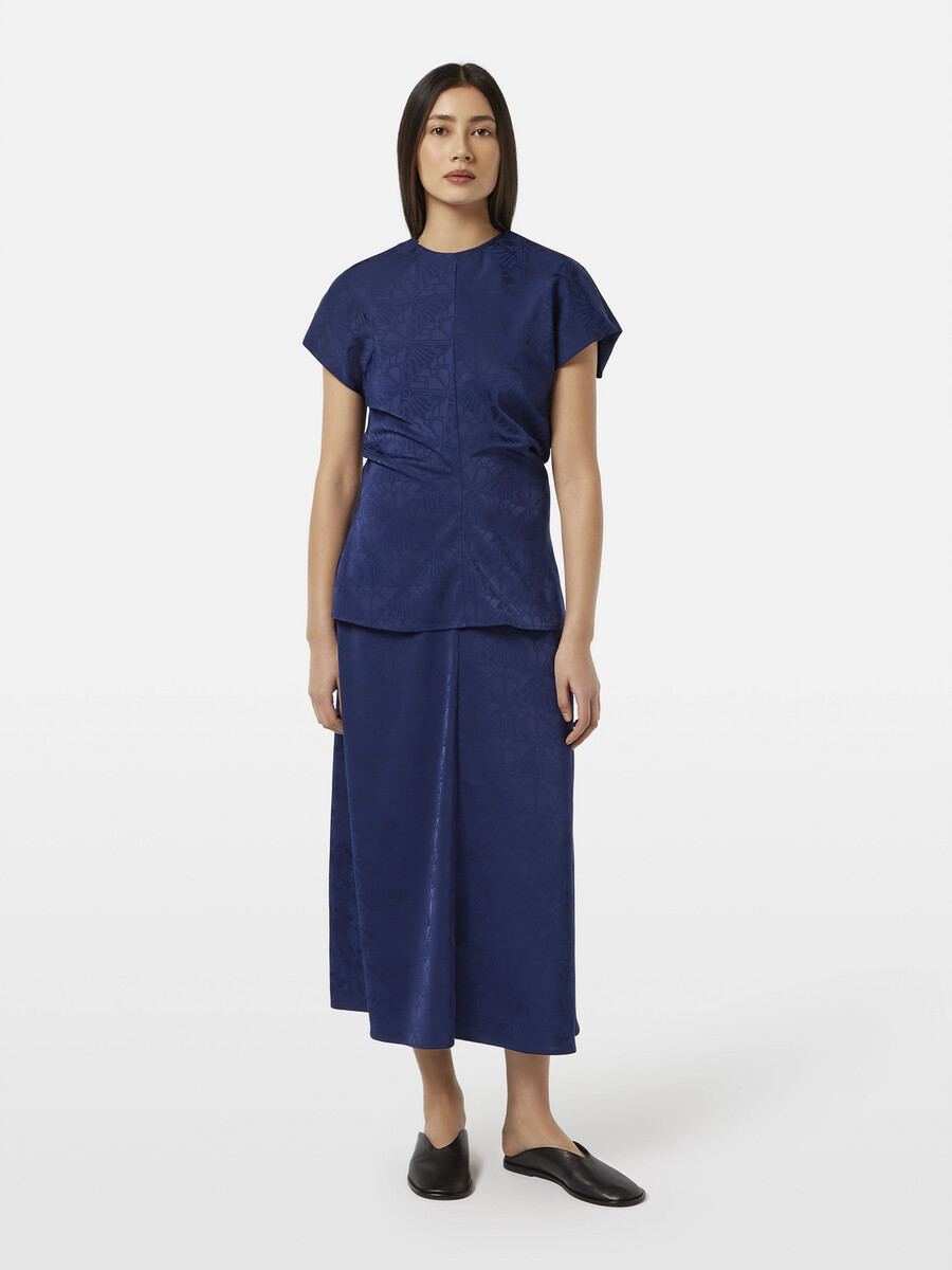 satin jacquard top