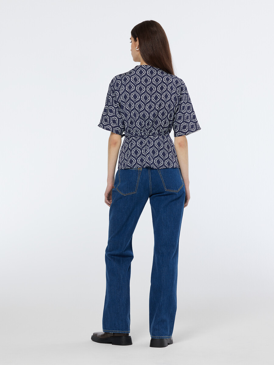 jacquard wrap top