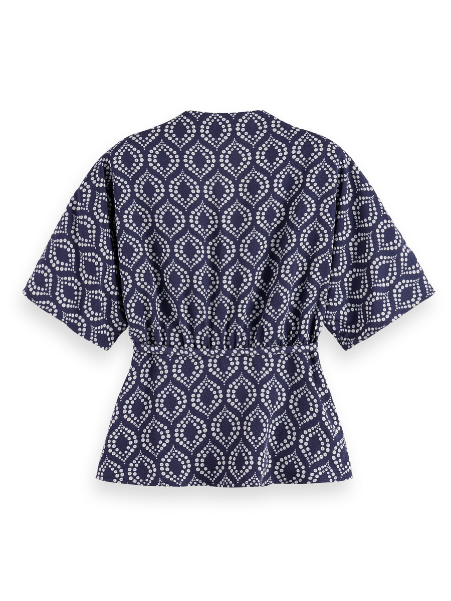 jacquard wrap top